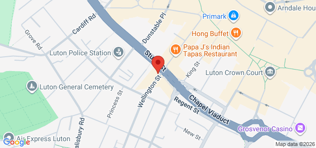 Map showing Gao Express - Luton in Luton