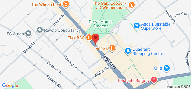Map showing Gao Express - Dunstable in Dunstable
